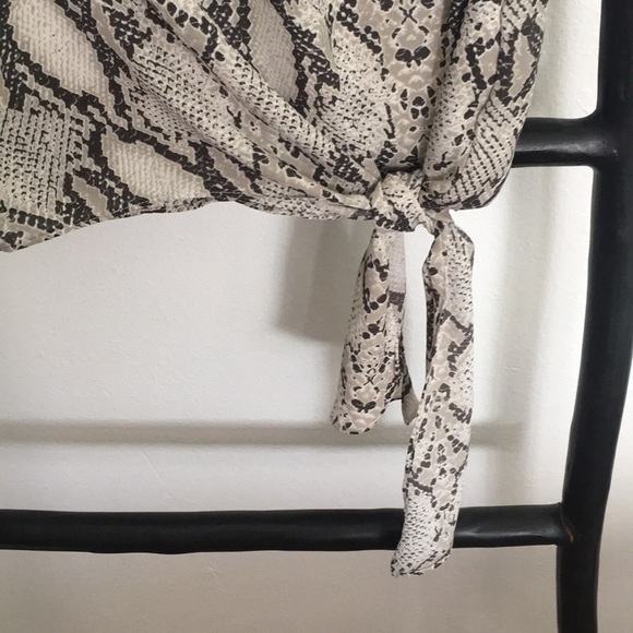 Olivaceous Snakeskin Print Top - Picture 5 of 6